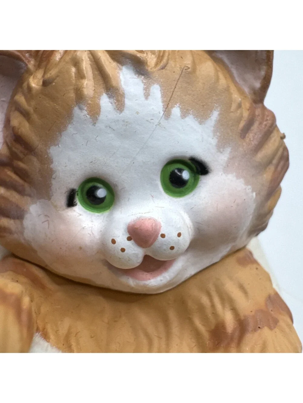 1989 Hallmark Keepsake Stocking Kitten Christmas Ornament Flocked In Box